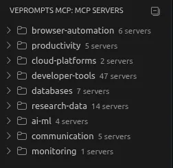 1 Click MCP Installer activity bar icon in VS Code