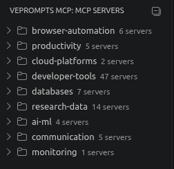 1 Click MCP Installer activity bar icon in VS Code