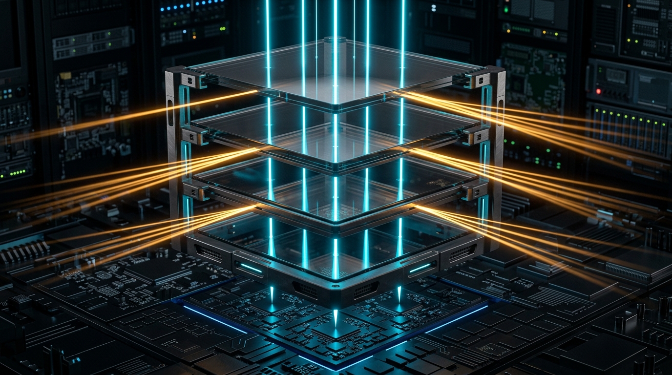 Abstract visualization of layered escalation triggers routing conversations between AI and human agents
