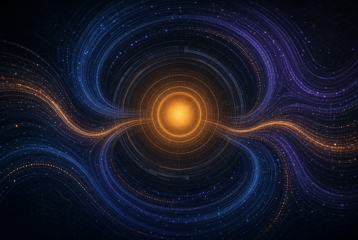 Visual representation of a hybrid operational cycle showing autonomous agent loops passing exceptions to a central human review node, slate gray and warm amber accents, no text labels