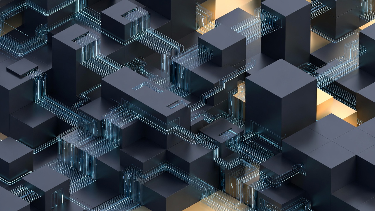 Abstract architectural matrix illustrating comparative data structures and audit security modules
