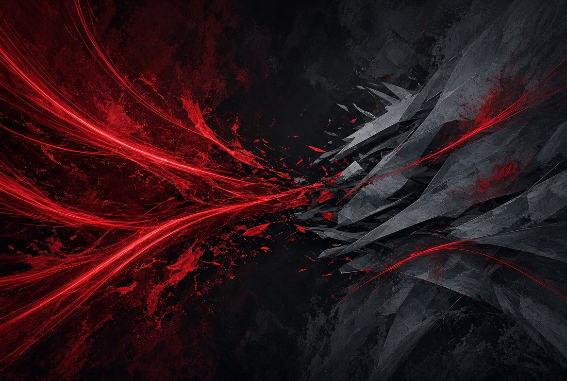 Abstract shapes showing contrast and disruption