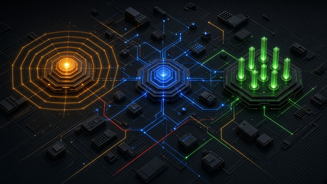 Abstract visualization of local ranking signals on a search map grid