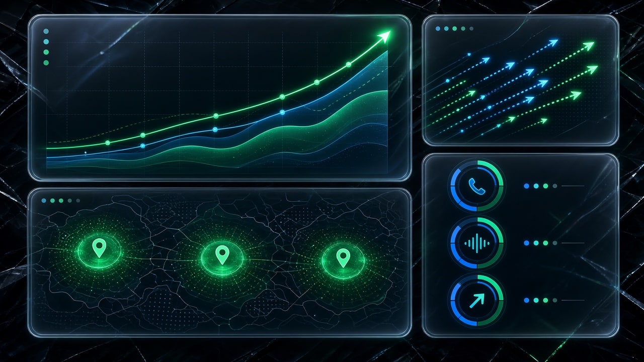 ROI visualization showing review velocity compounding over months