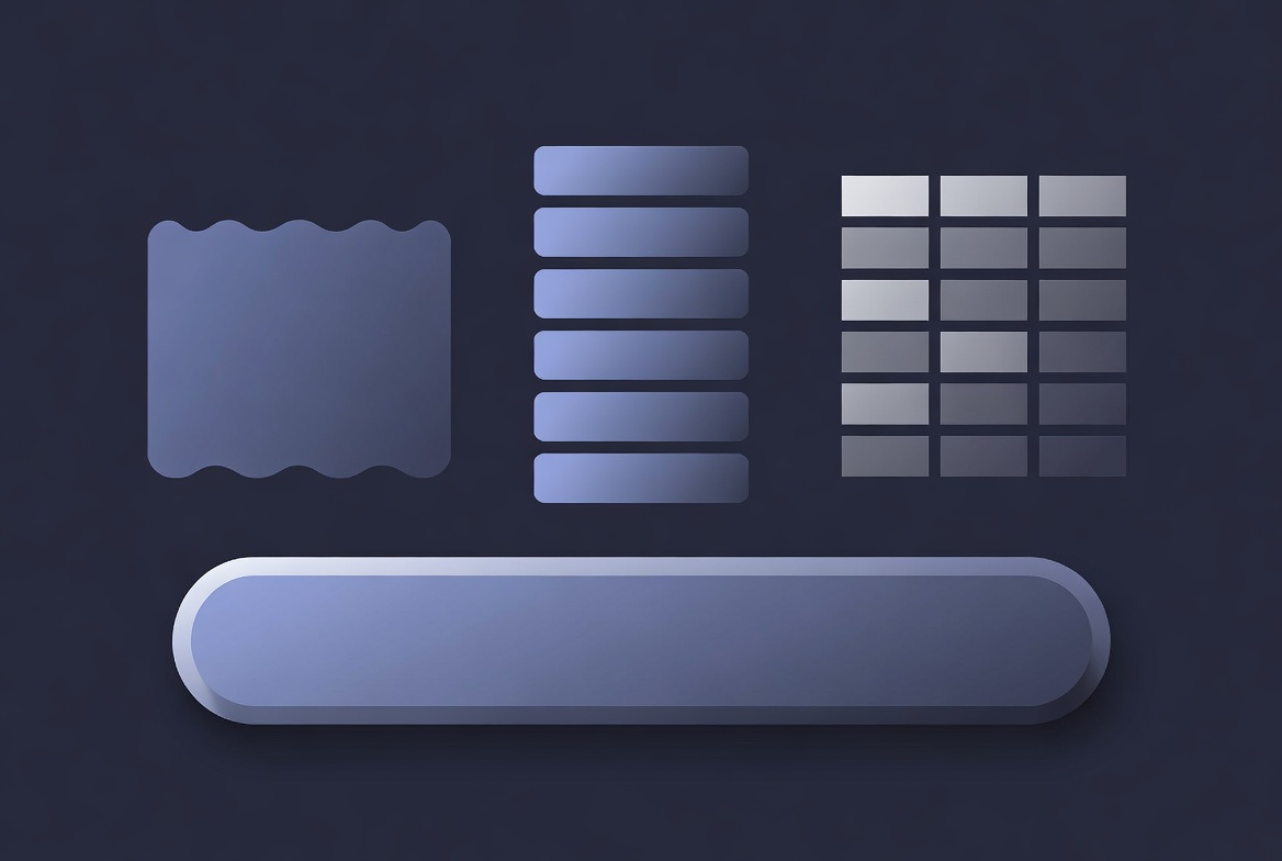 Abstract illustration of a search bar with three answer formats above it: paragraph, numbered list, and table