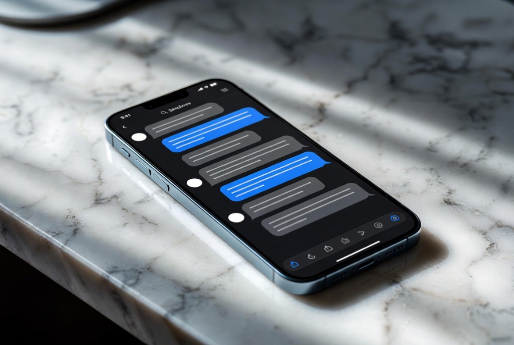 Smartphone displaying a dark theme chat interface with citation bubbles