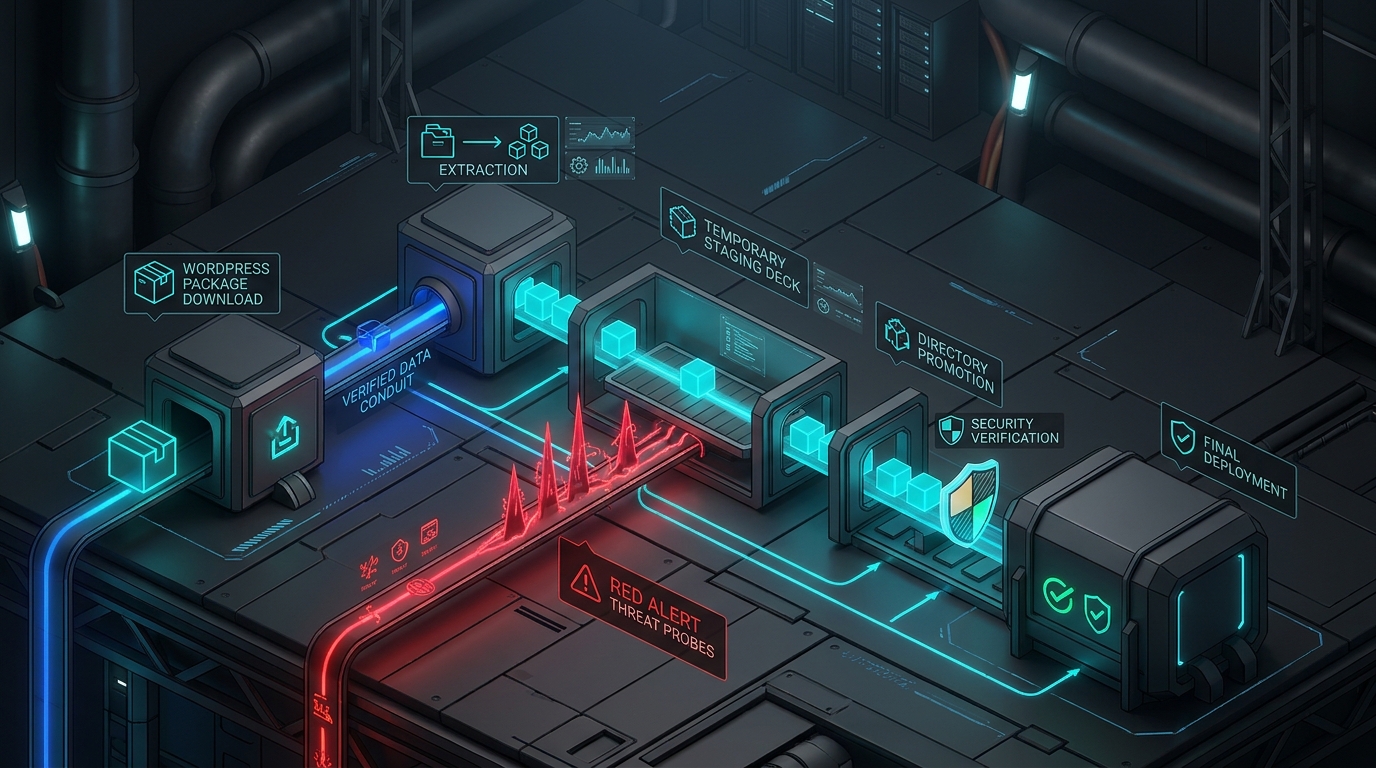 WordPress Software Upgrade Pipeline and Race Condition Interception