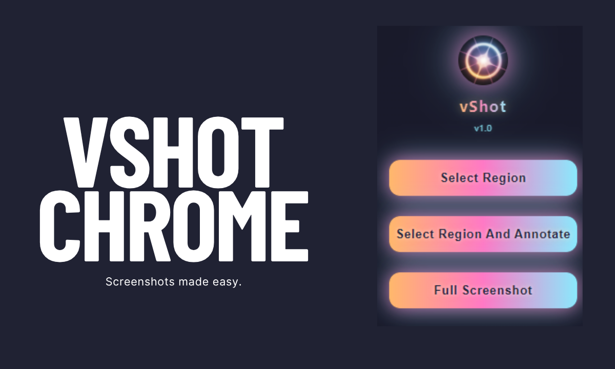 Introducing vShot: The Fastest Screenshot & Annotation Chrome Extension!